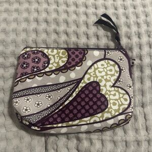 Thirty-One Mini Zipper Pouch - Purple Paisley